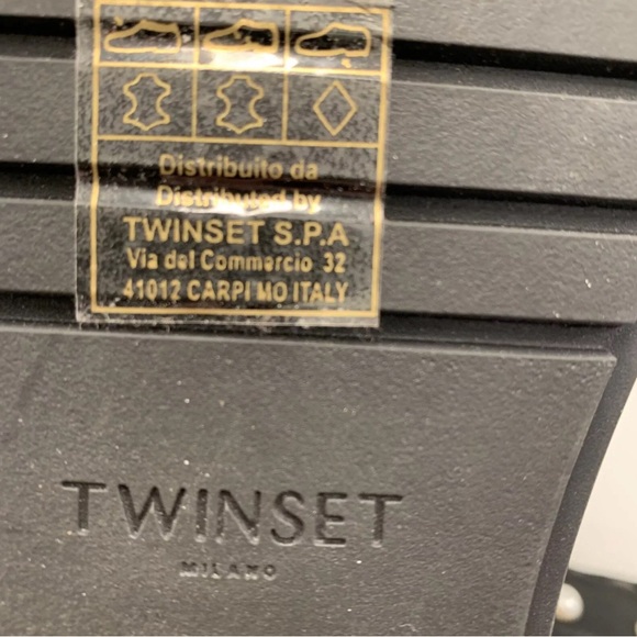 TWINSET Black Sneaker 8-8.5 US 39 NEW Platform Shoes Pearls CA8PBU Twin Set $300 - Picture 6 of 11